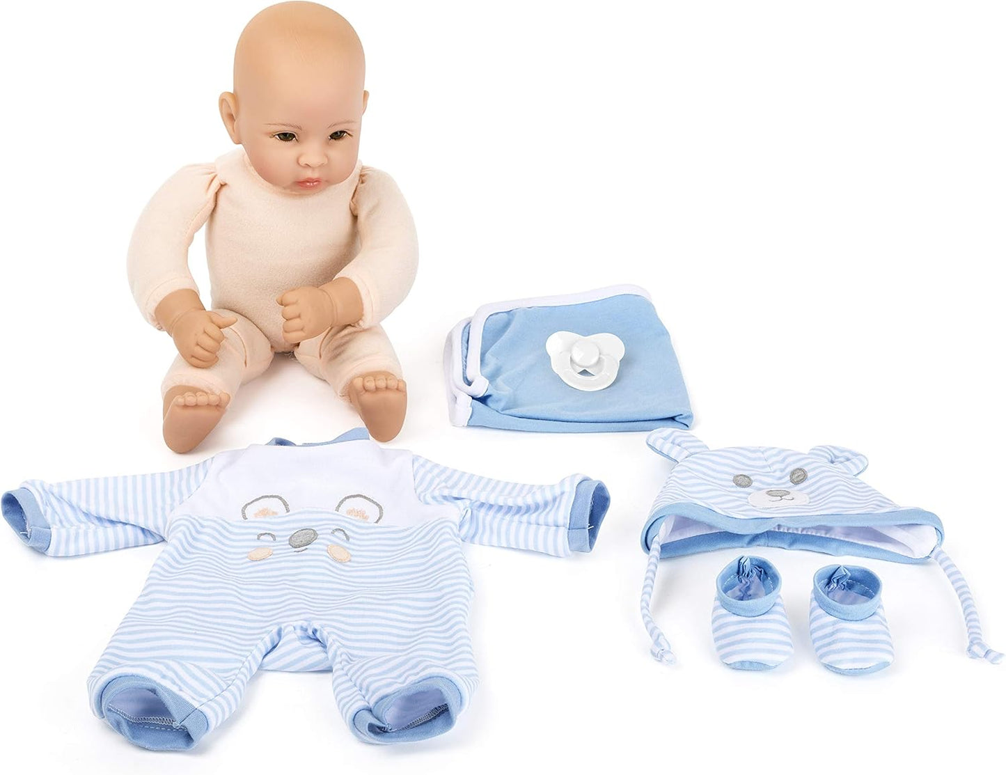 Puppe Lukas mit Zubehör: Schnuller & Kuscheldecke, Lukas