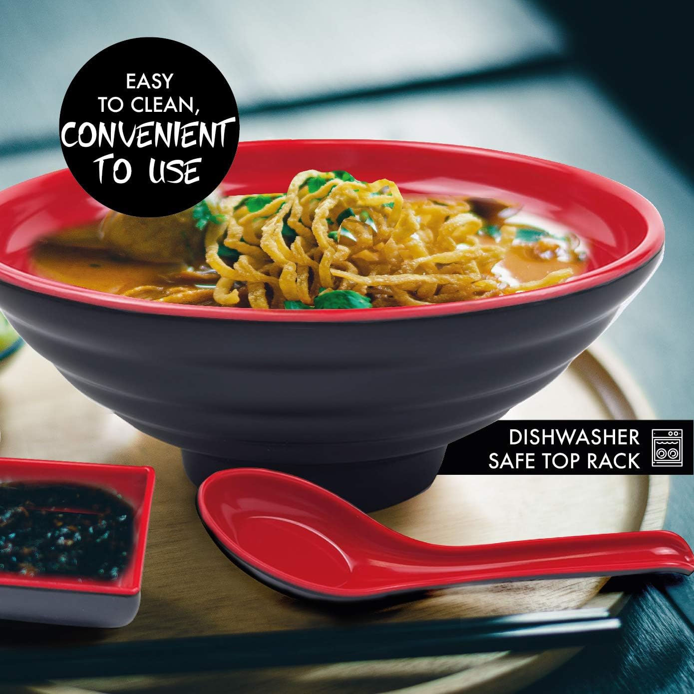 Ramen Schüssel Set, Rot 4