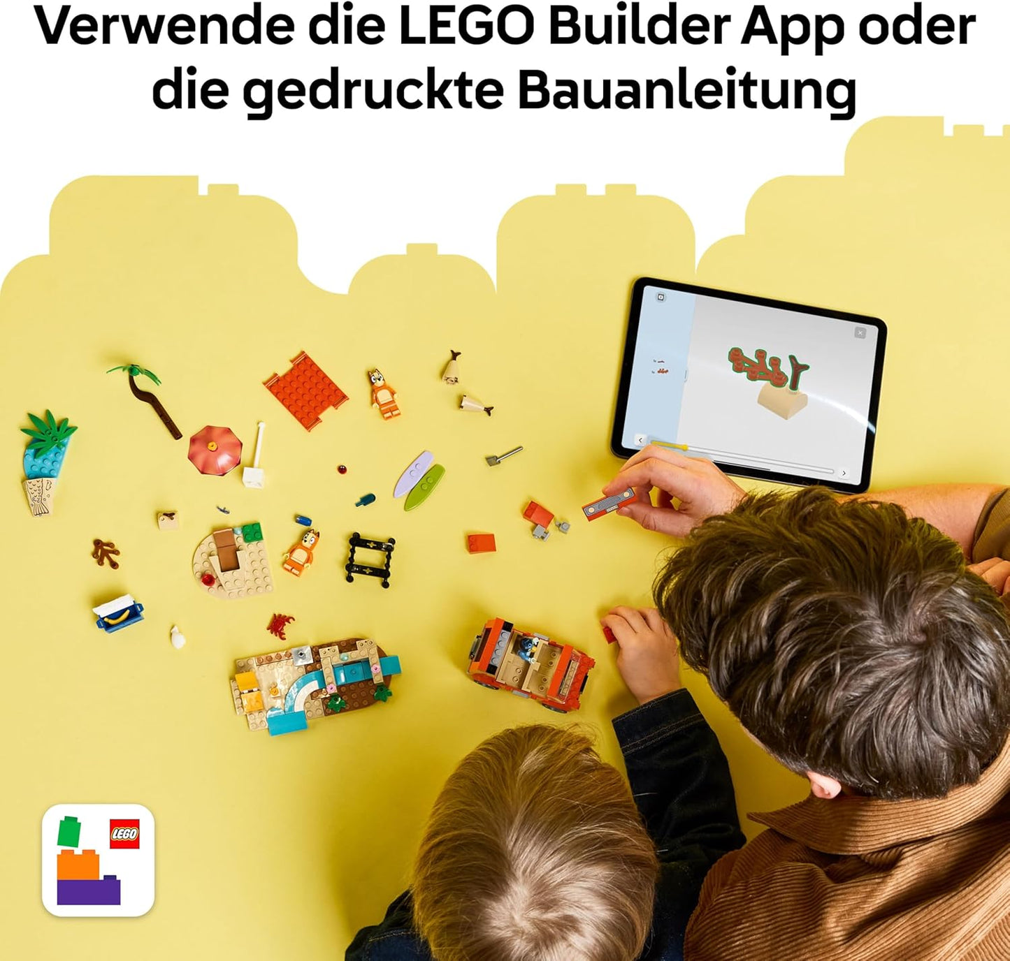 Bluey's Strand- und Familienauto-Spielset
