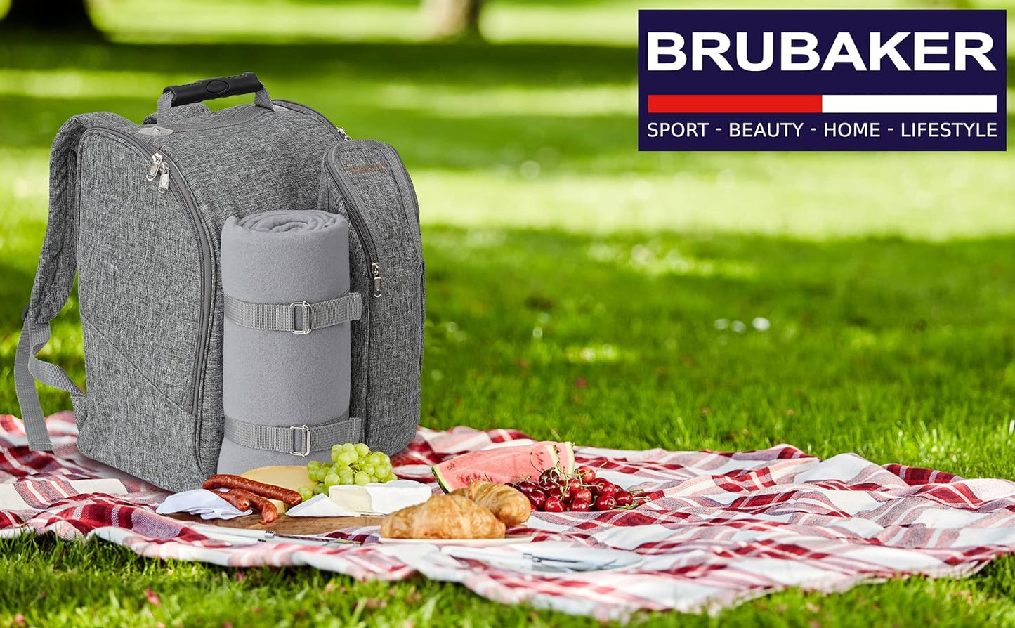 Picknickrucksack, Grau - 2 Personen