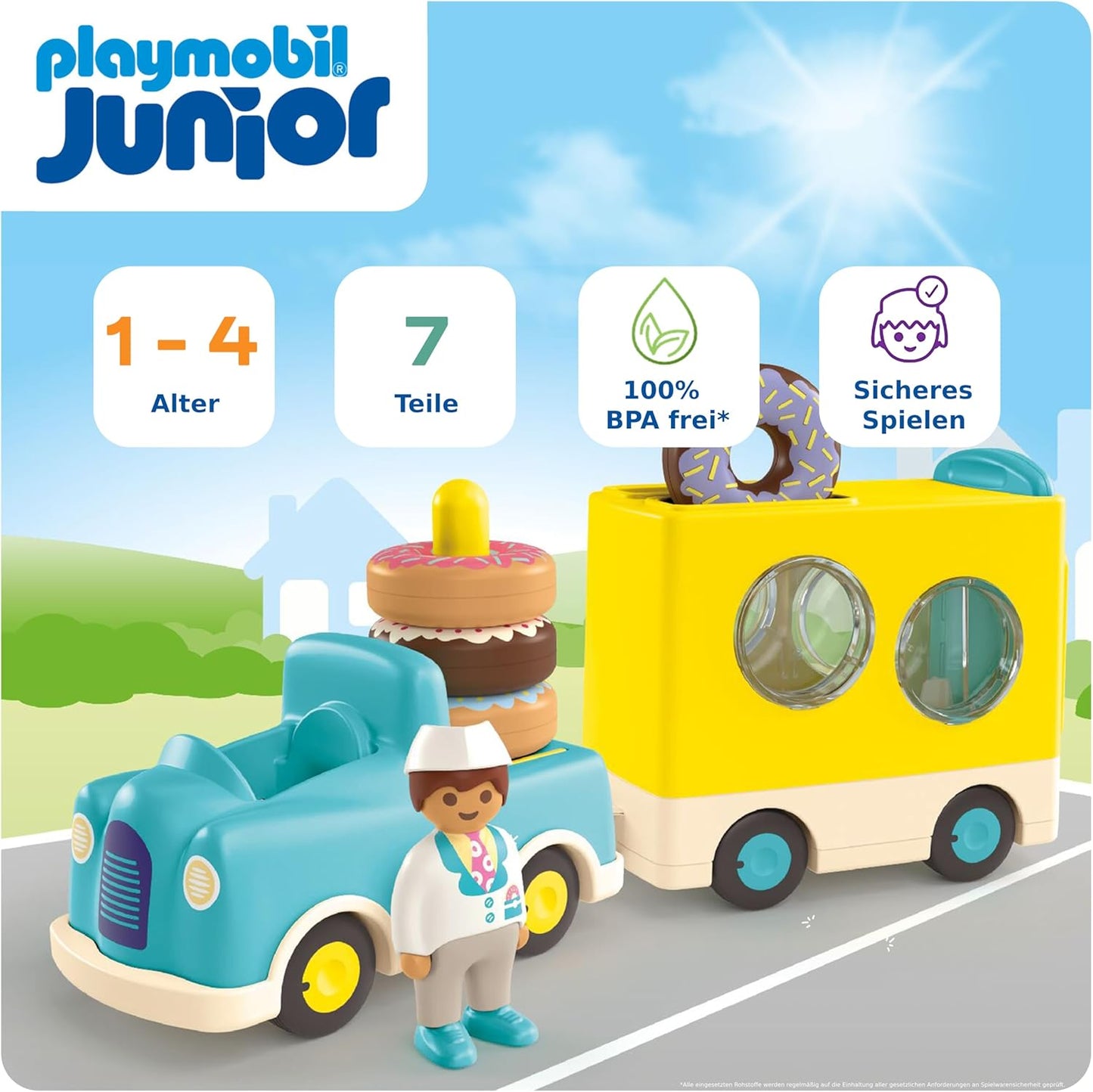 Verrückter Donut Truck mit Stapel- und Sortierfunktion, Verrückter Donut Truck