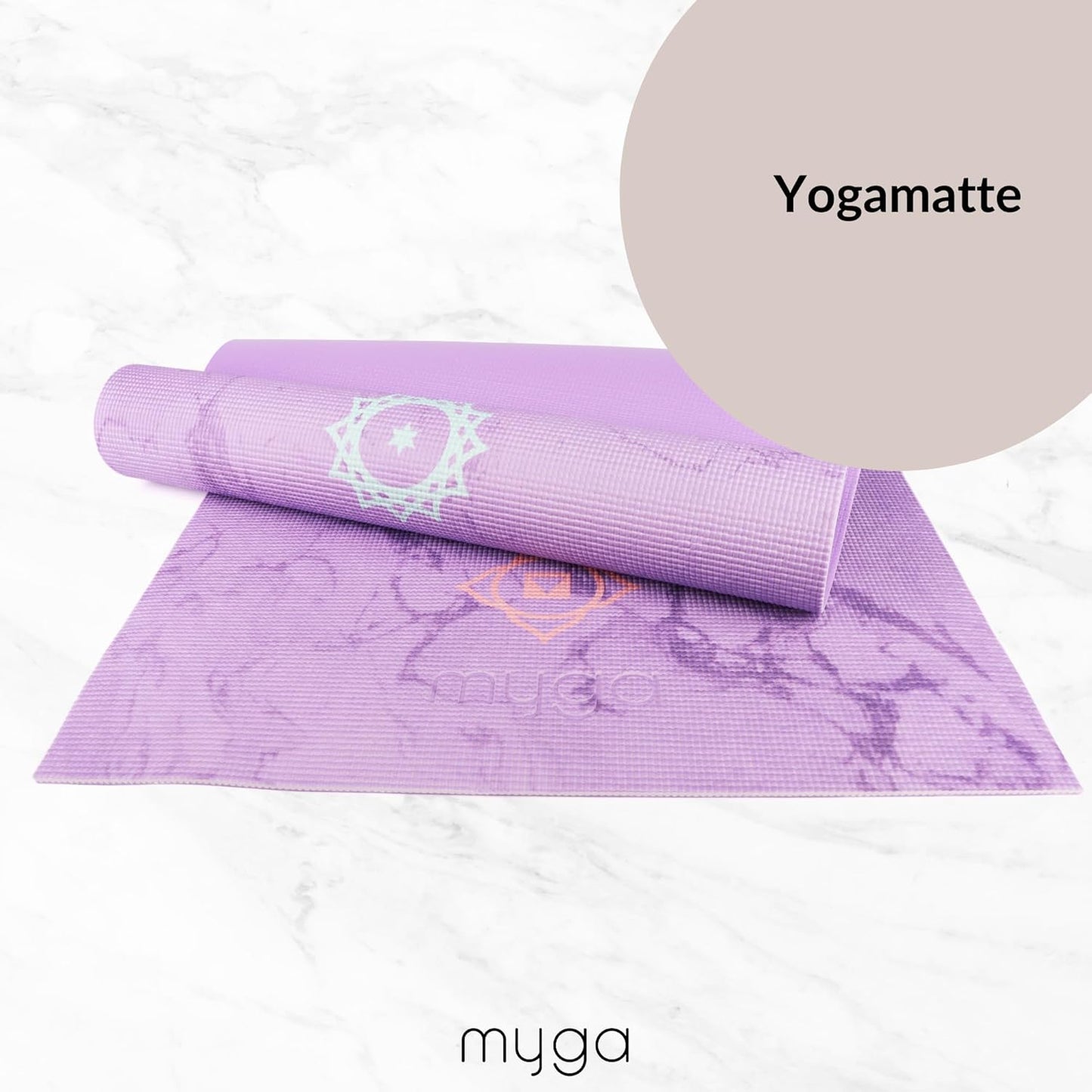 Yoga Starter Kit mit Matte, Block & Gurt, Chakra