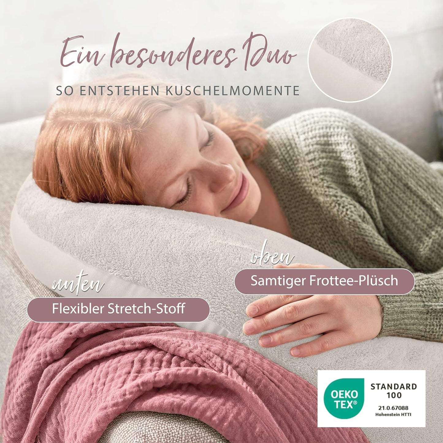 Plüschmond Stillkissen, Creme