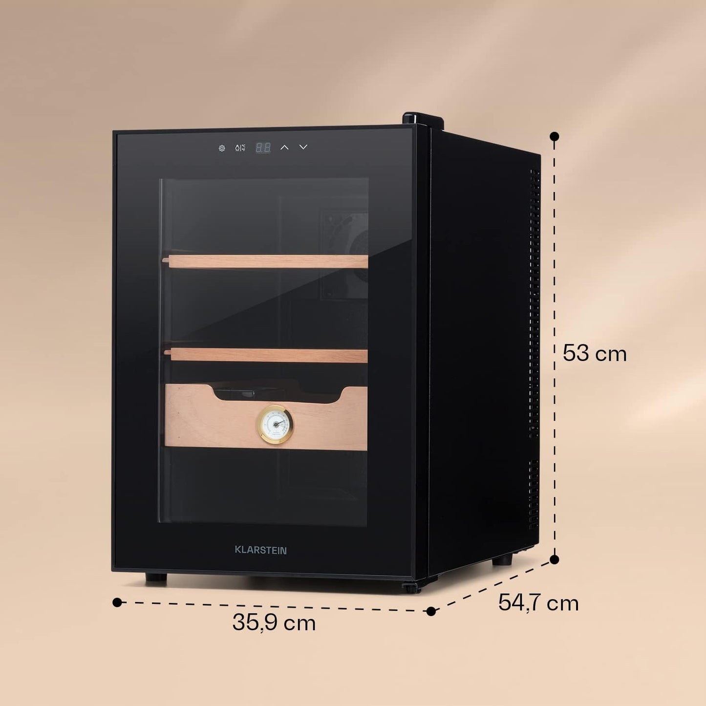 El Presidente - Humidorschrank, 37 L Schwarz