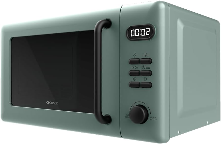 Mikrowelle mit Grill und Auftaufunktion, Grün Digital | Grill
