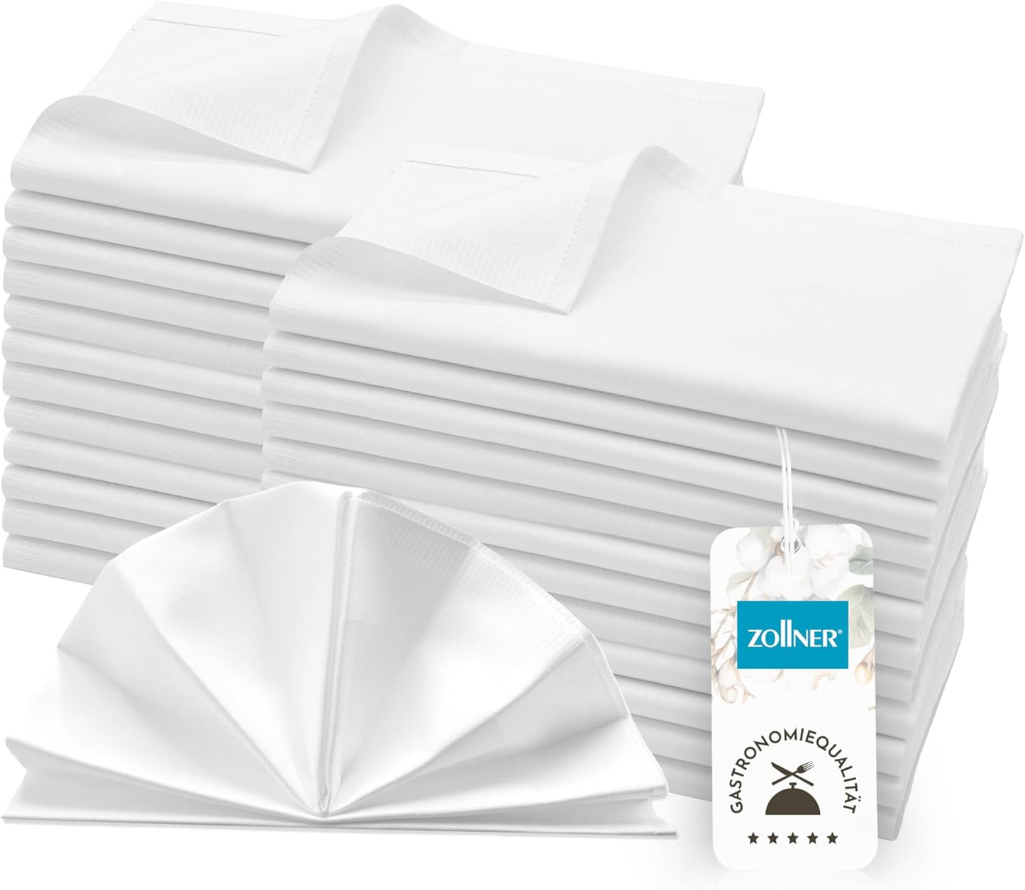 25er Stoffservietten-Set, 50 x 50 cm (25er Set) Weiß