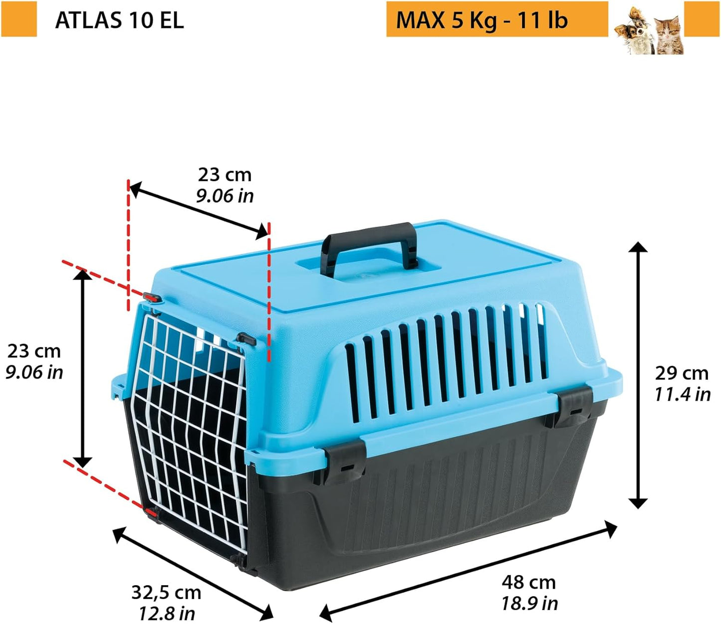 Atlas 10 EL, 1 Tür L 48 x B 33 x H 29 cm hellblau
