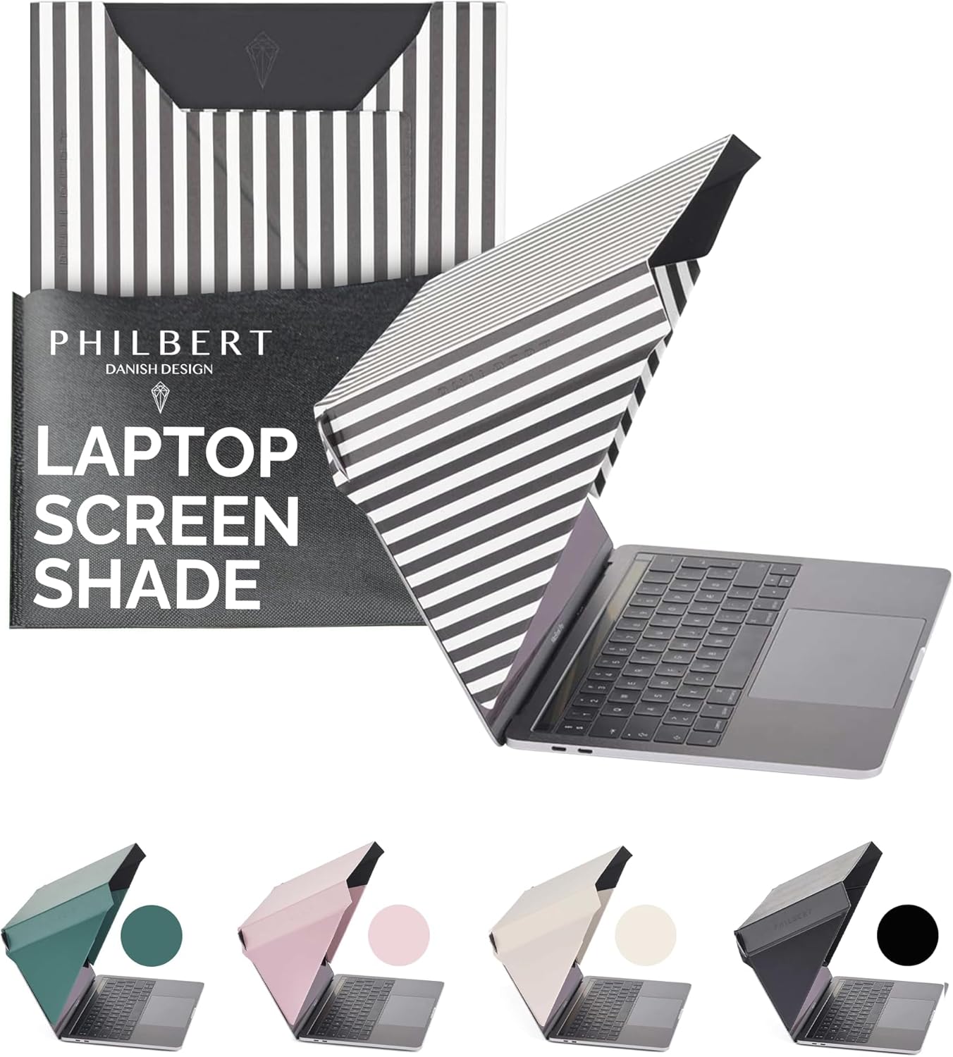 4 in 1 Laptop-Sonnenschutz, Gestreift 12"-14"