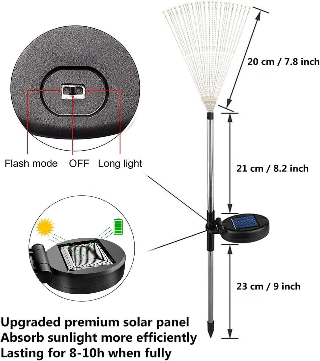 Solar Gartenleuchten-Set Feuerwerk, 2 Stück, Multi-colored
