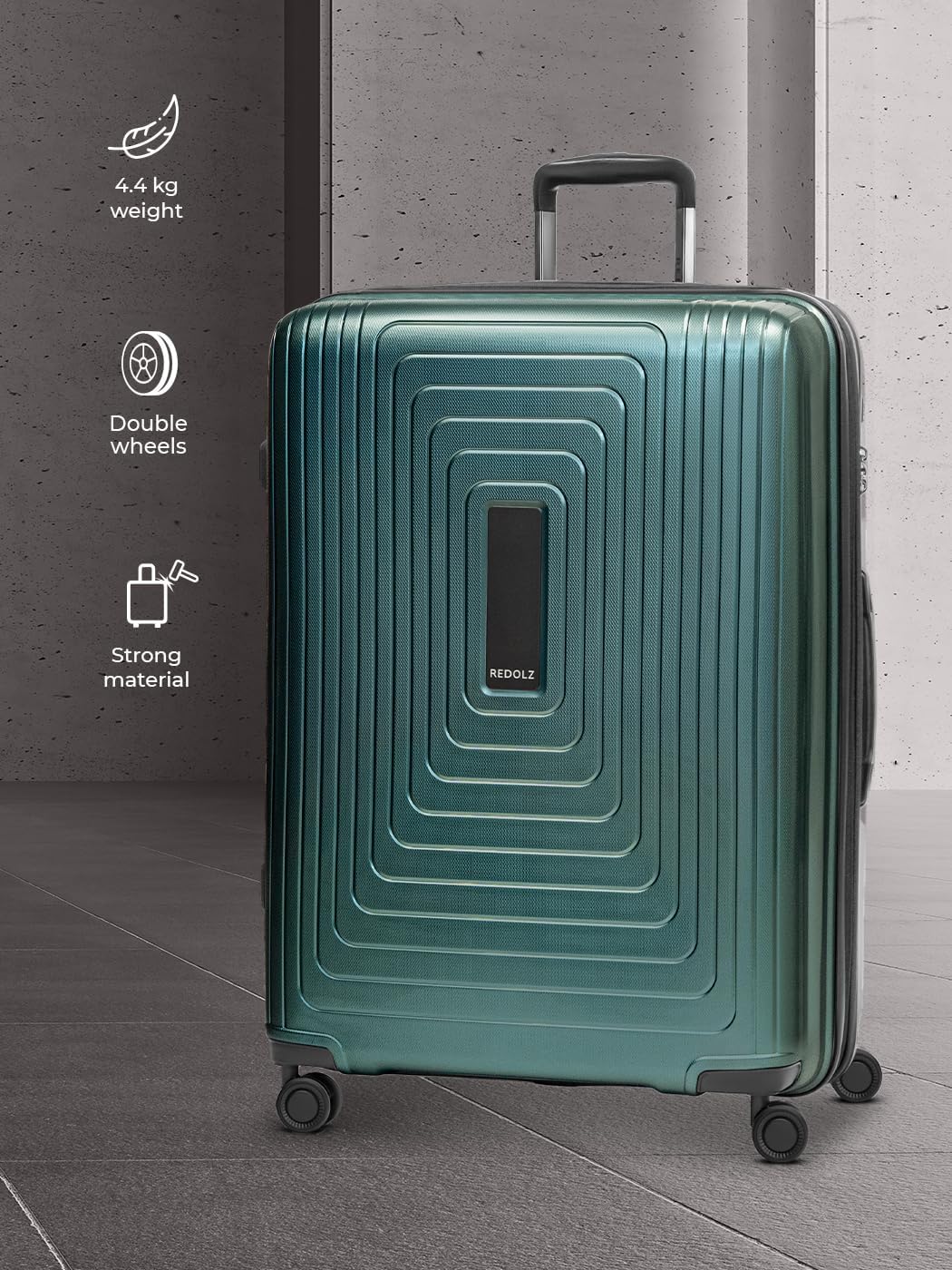 Hartschalen-Trolley Essentials 14, Pearl-green Metallic Trolley L+ (77 cm) erweiterbar