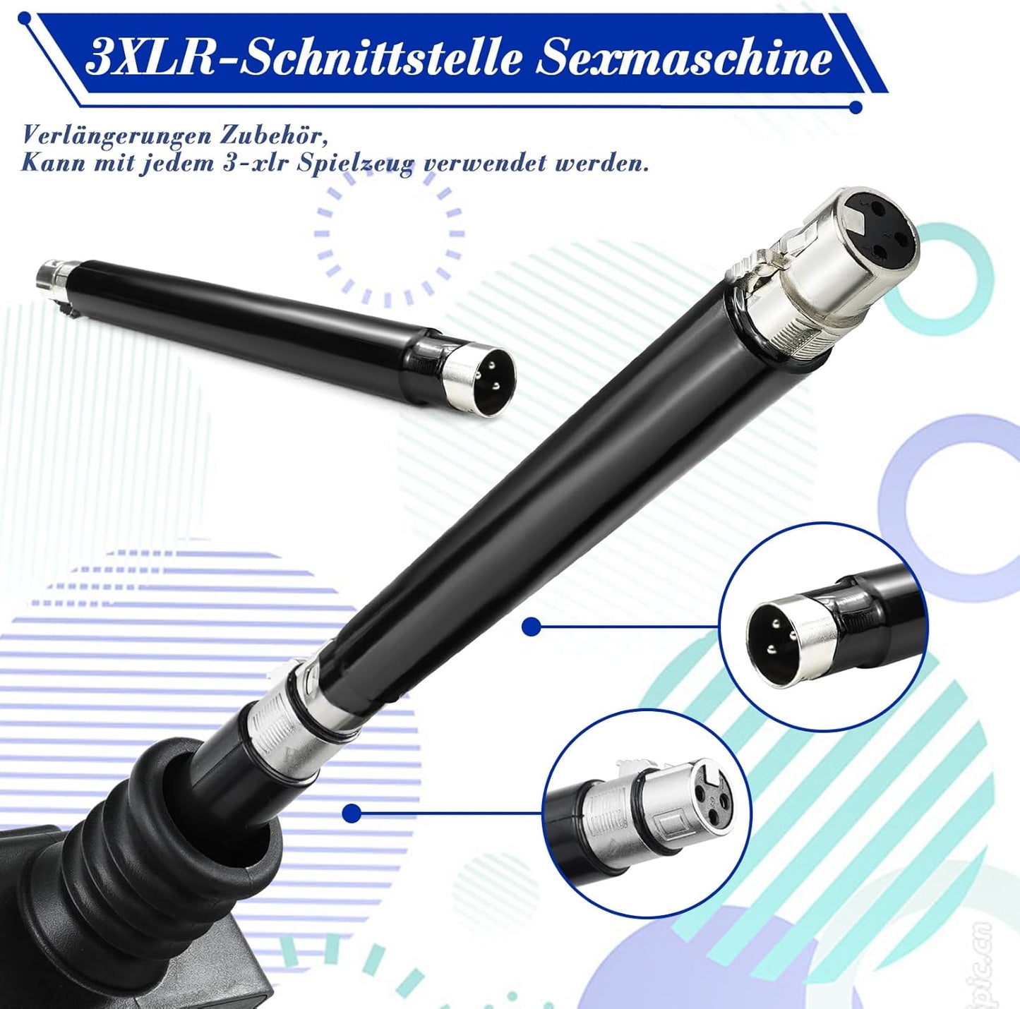 Automatische Sexmaschine mit Dildos und Saugnapf