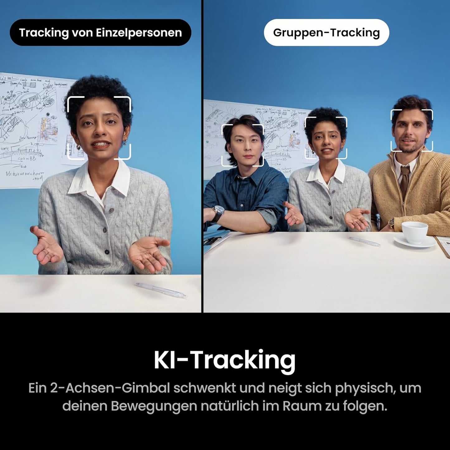 PTZ-Webcam Link 2 Pro, Graphitschwarz Standard-Bundle