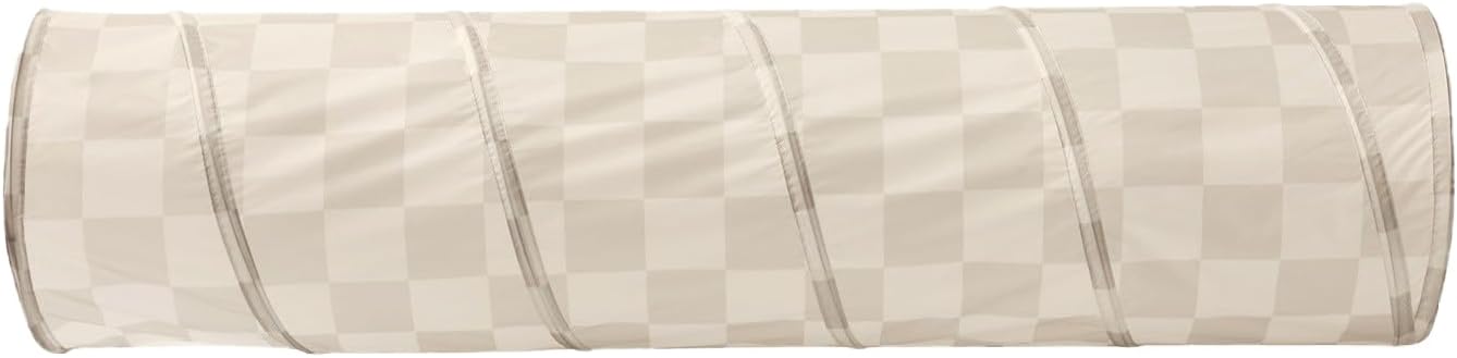 Krabbeltunnel 180 cm, Schachbrett-beige