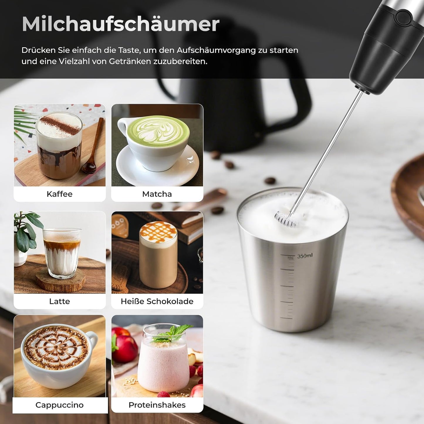 Stabmixer-Set, Silberfarben