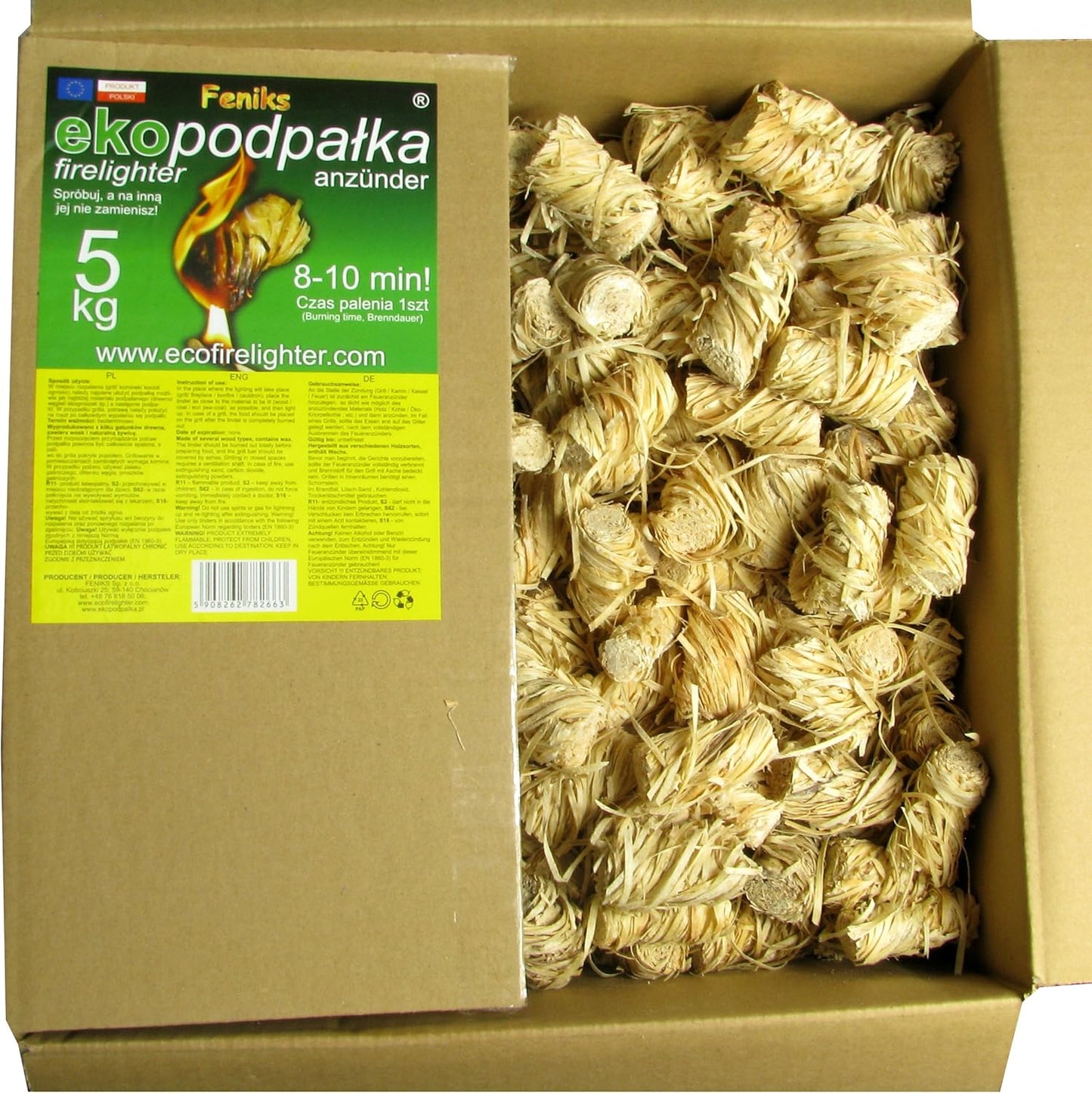 Anzündholz für Kamin, Grill & Lagerfeuer (ca. 500 Stk.), 5 kg (about 500 pcs)