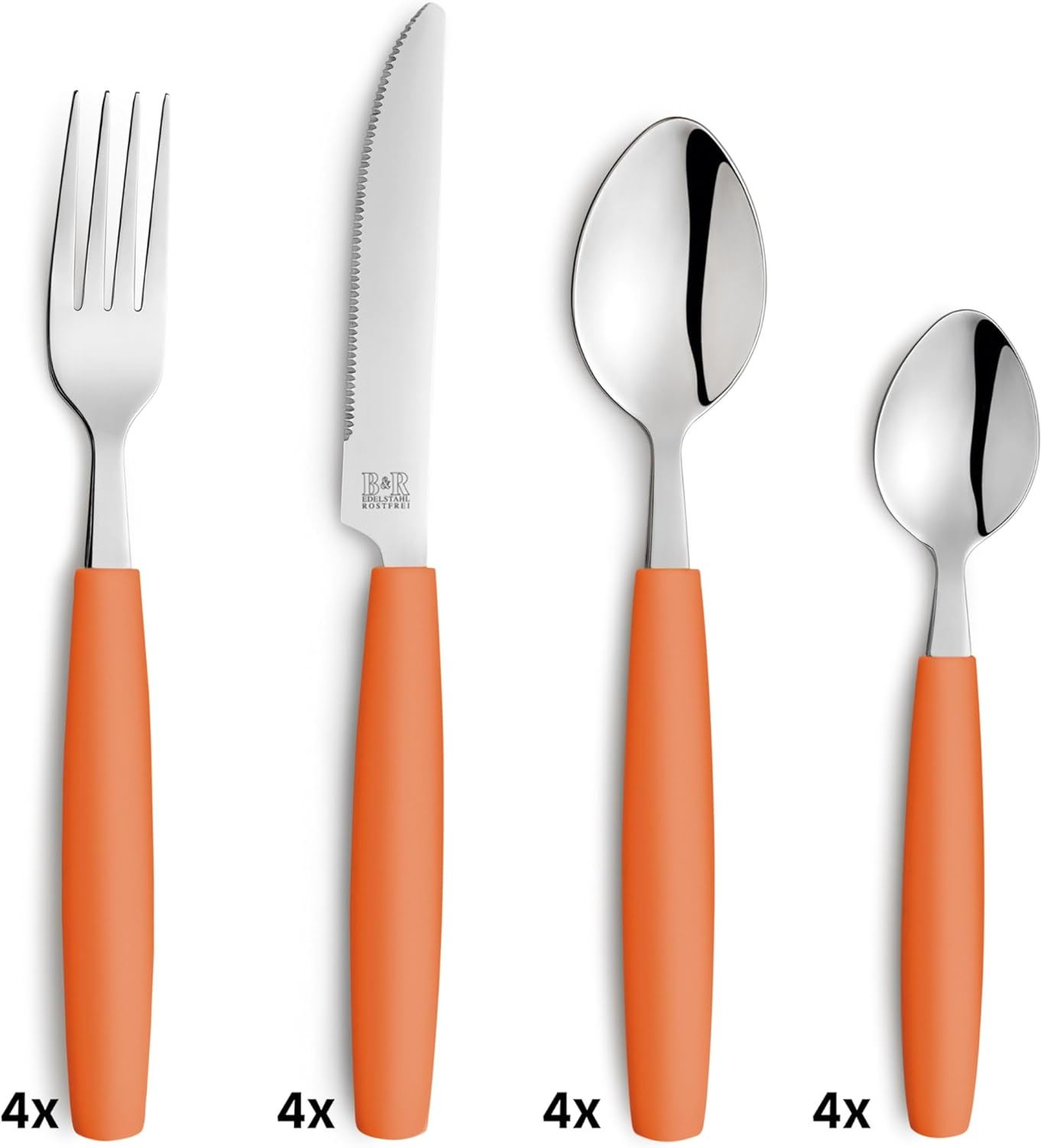 16-teiliges Besteck-Set Valoa für 4 Personen, Orange