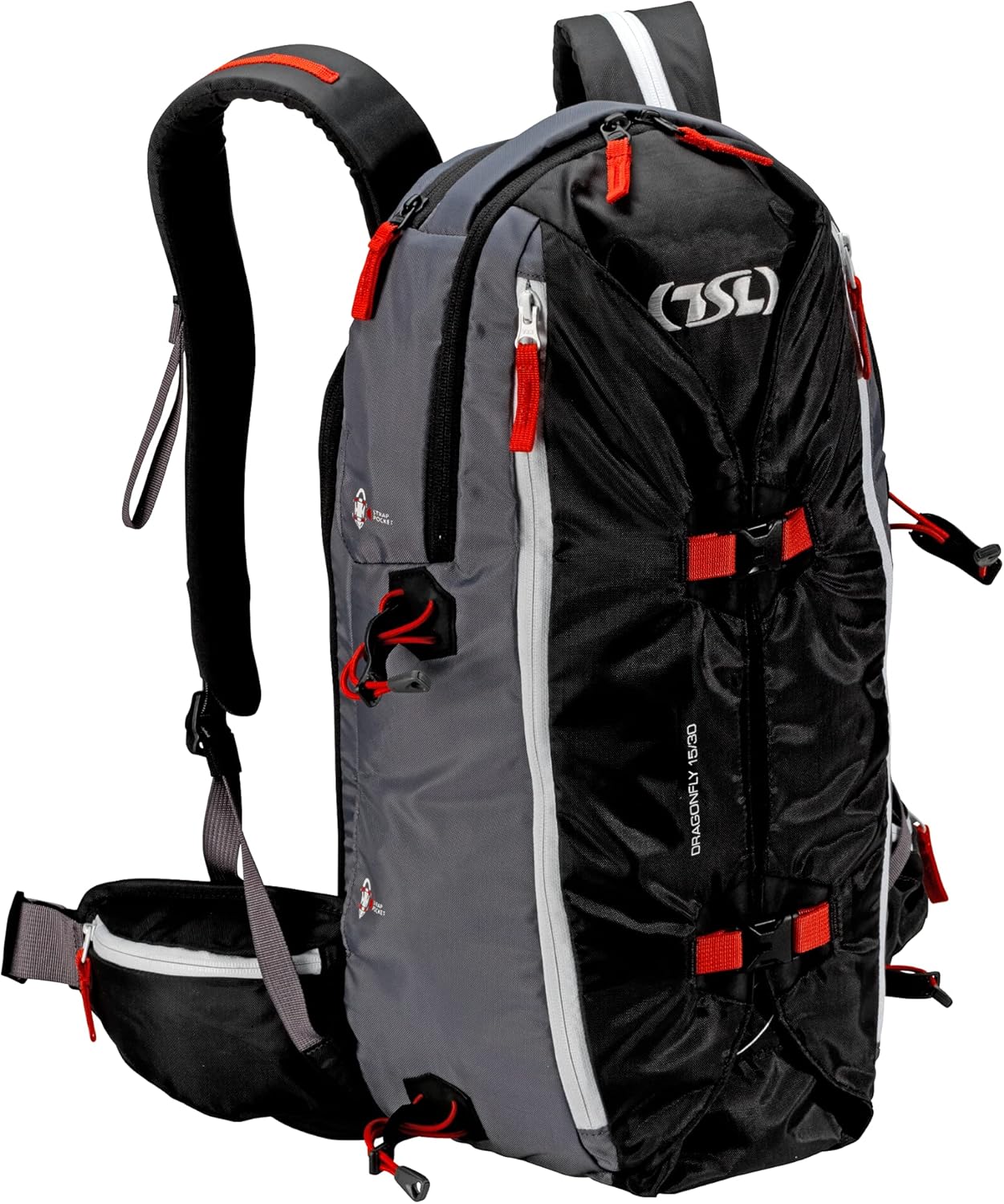 Schneeschuh-Rucksack Dragonfly, 50 x 25.5 x 23.5 cm, 30 Liter Grau