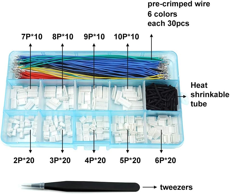 GH1.25-Stecker mit vorgecrimpten Silikonkabeln
