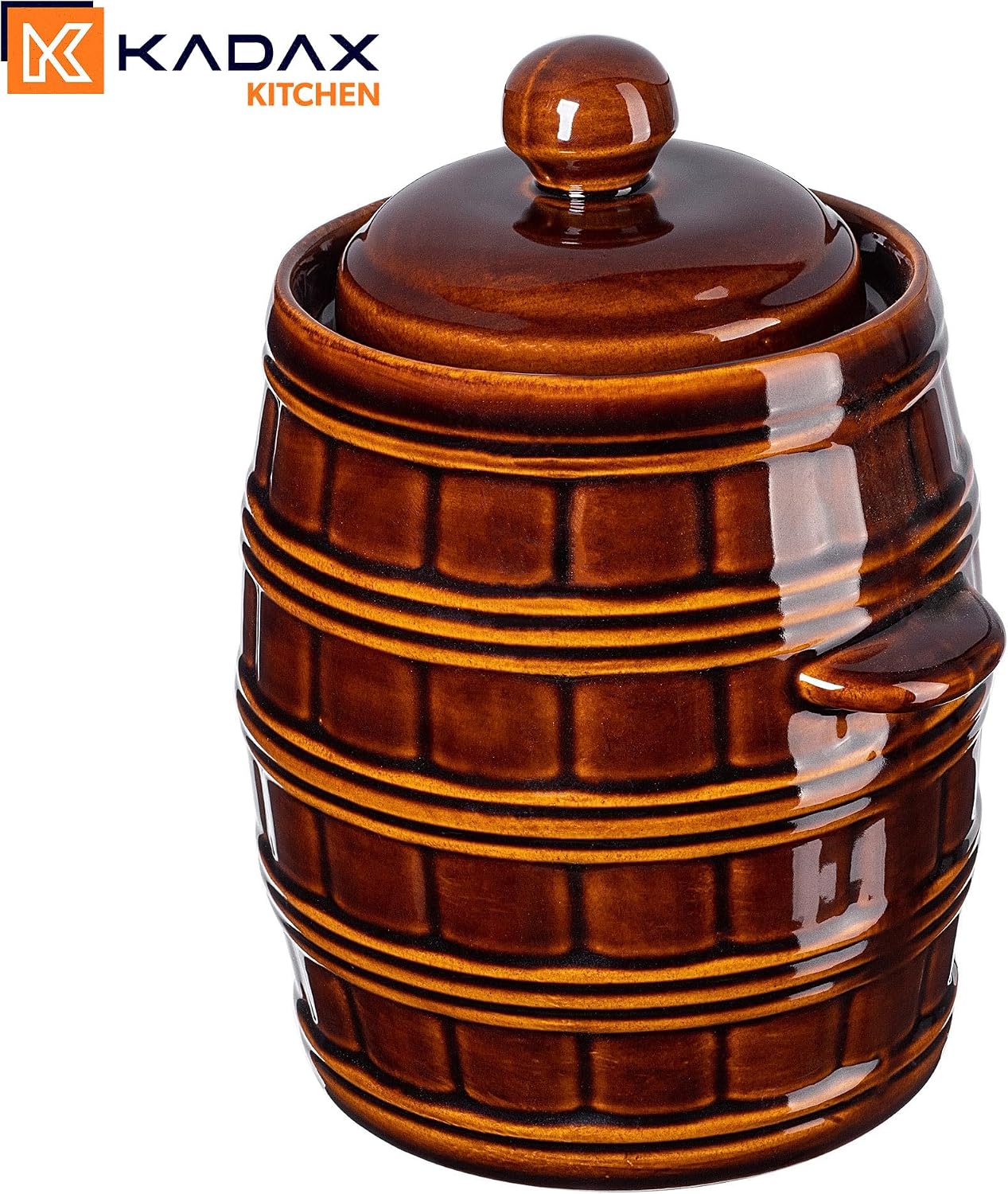Gärtopf mit Deckel, Braun, 4l