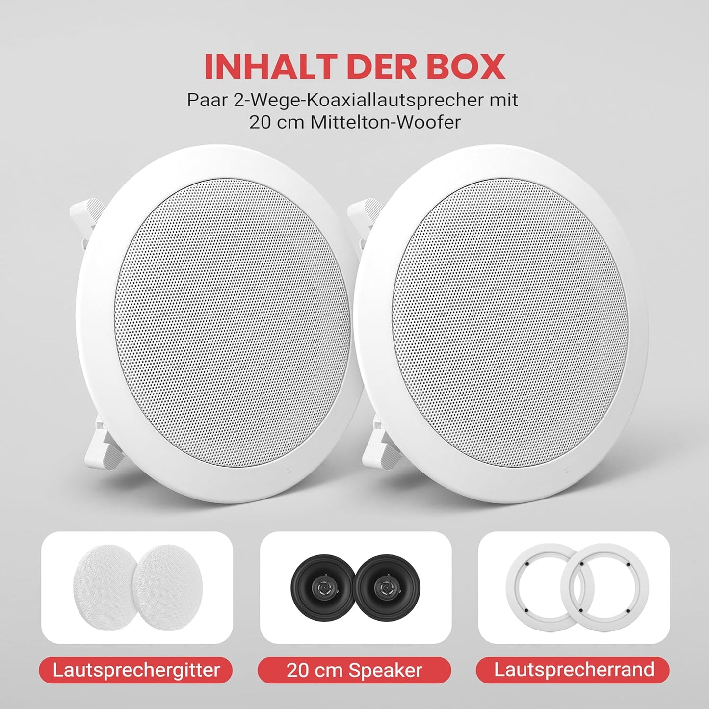 Einbaulautsprecher, 150W 8" (20 cm)
