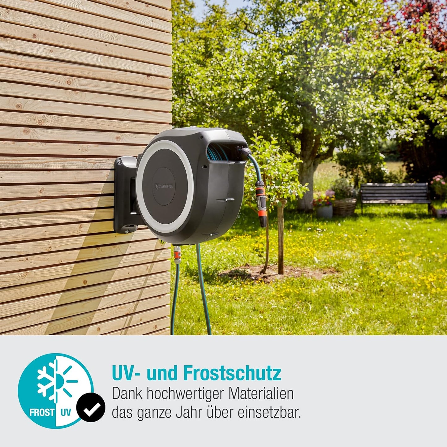 Wand-Schlauchbox RollUp, Weiss