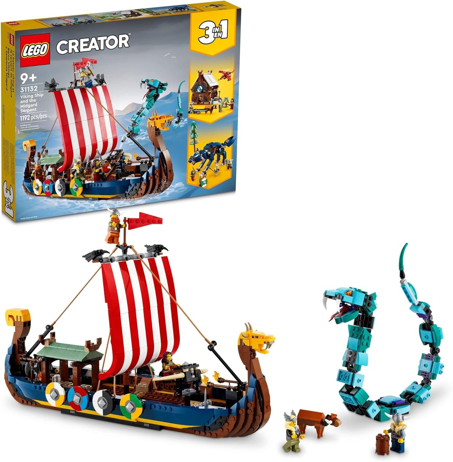 Creator 3-in-1 - Wikingerschiff mit Midgardschlange