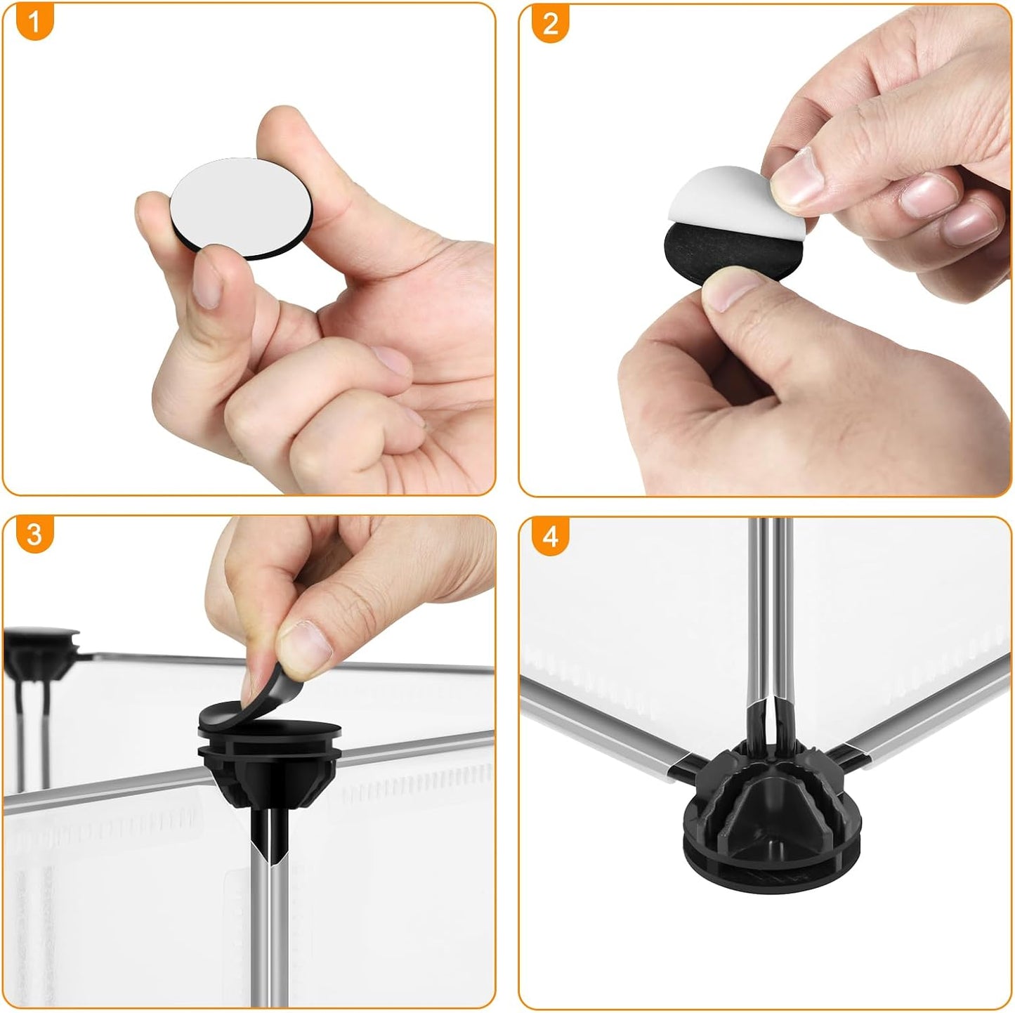 Freigehege für Kleintiere mit Bodenplatten, Transparent