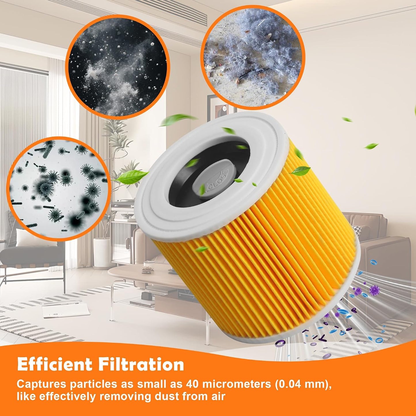 Staubsaugerbeutel-Set für Kärcher (15 Beutel, 2 Filter & 2 Filterbürsten)
