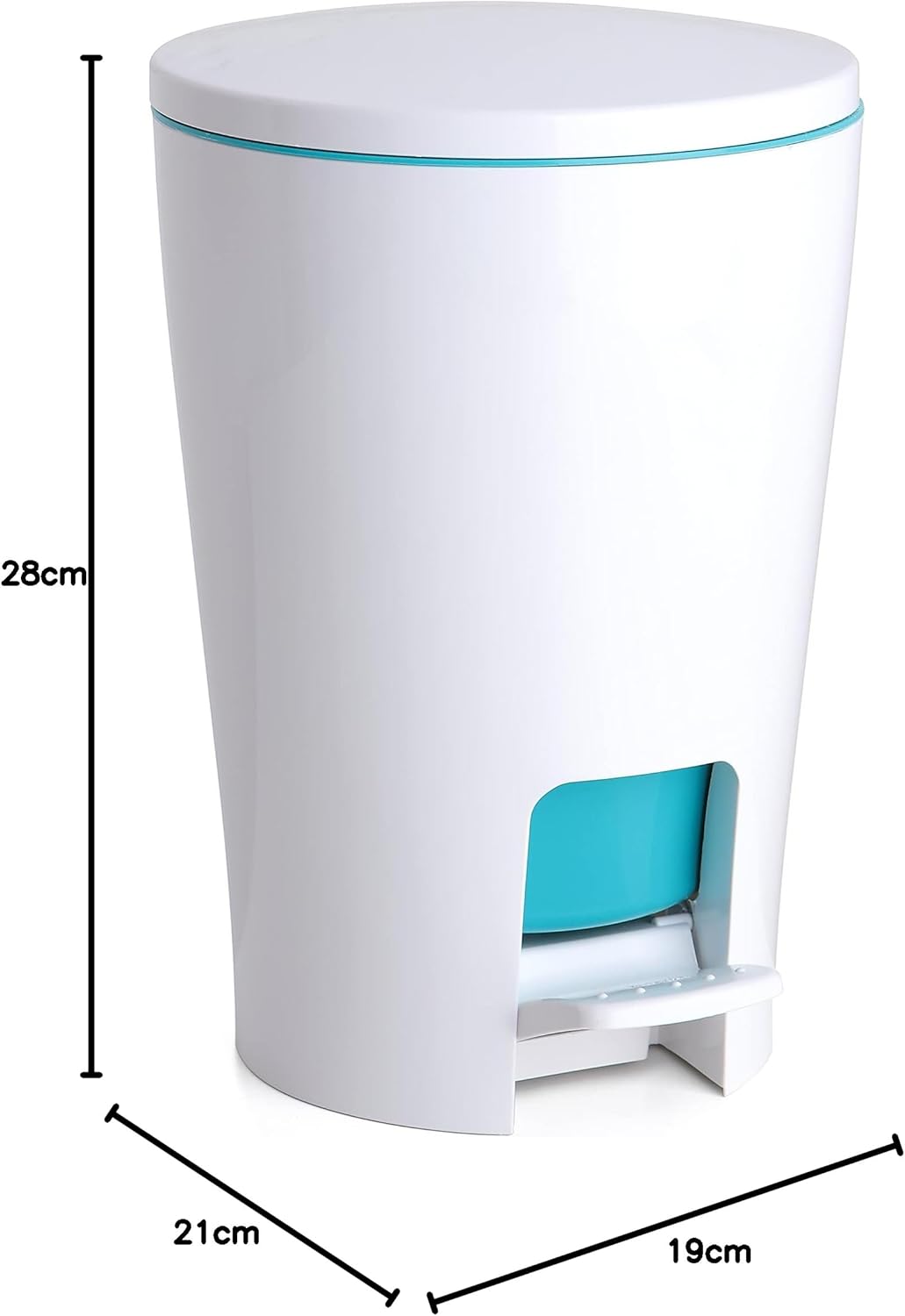 Badezimmereimer mit Pedal, Türkis 5L