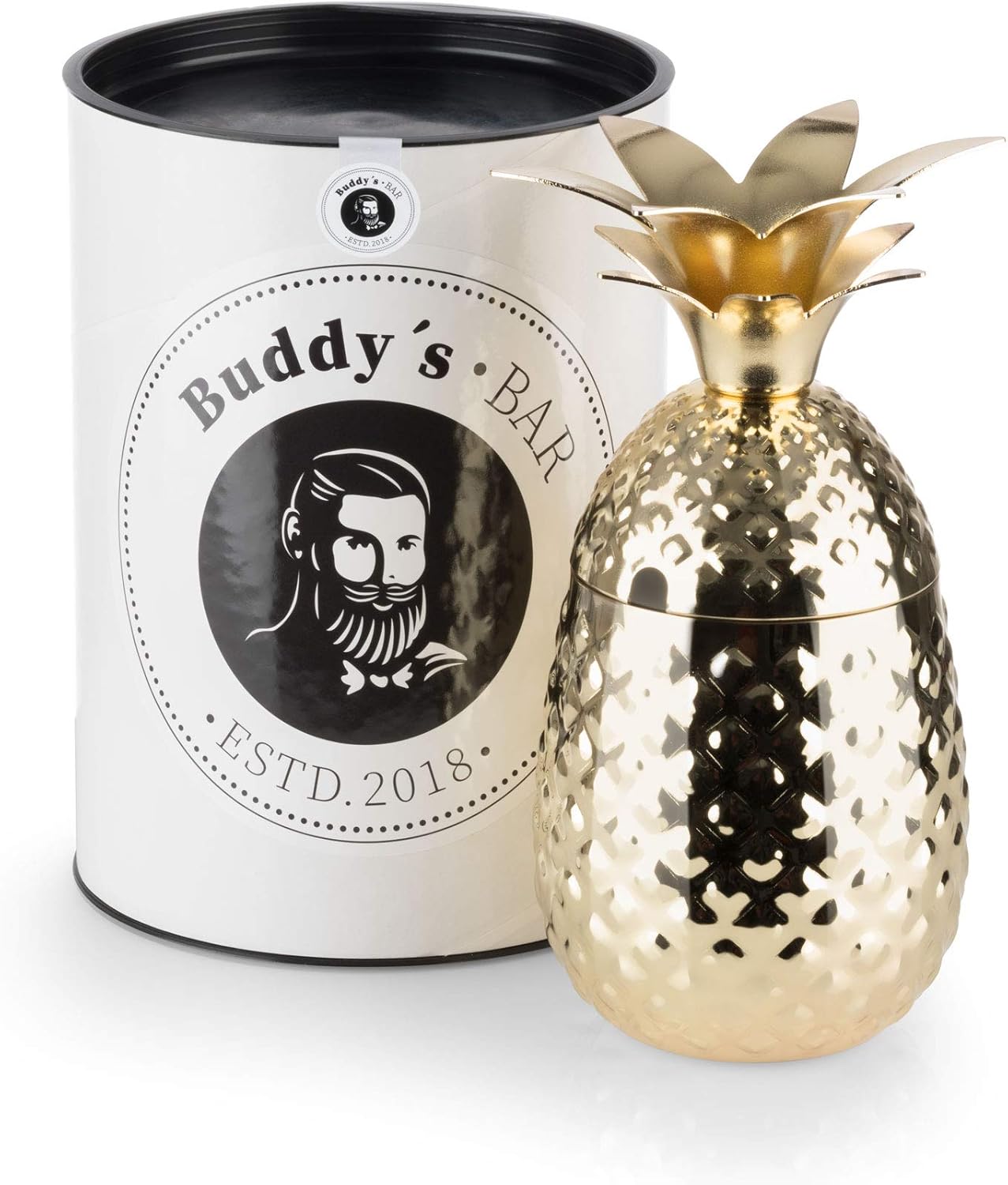 Ananas Cocktail-Becher, Gold Poliert