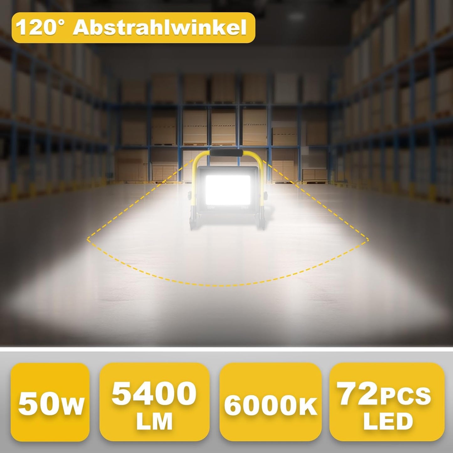 LED-Baustrahler, 50 Watt