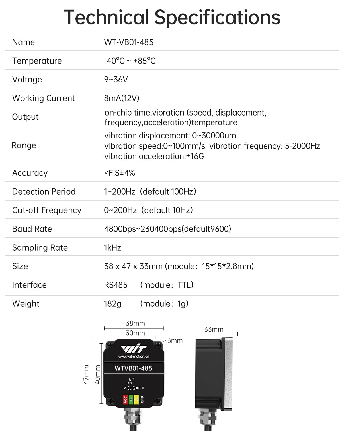 Vibrationssensor WTVB01-485