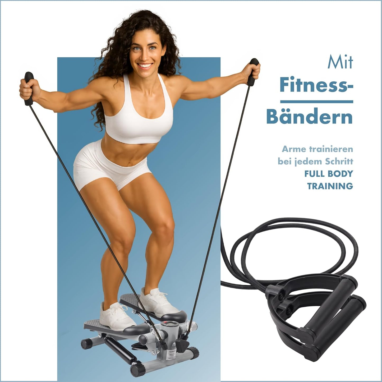 Mini Stepper mit Widerstandsbändern & LCD-Display