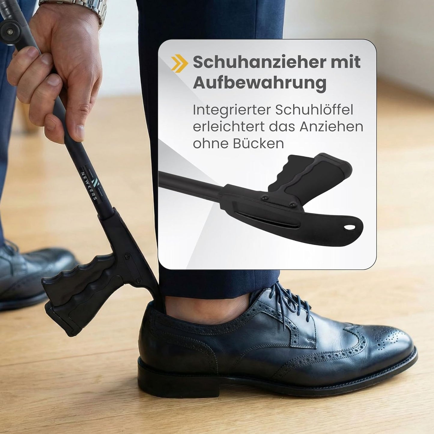 Faltbare Greifzange mit 360° Drehkopf und Magnet, Schwarz Schwarz