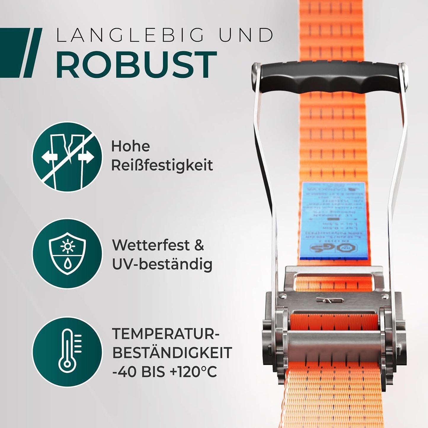 2er-Set Ratschengurte, 2 Stück 6M