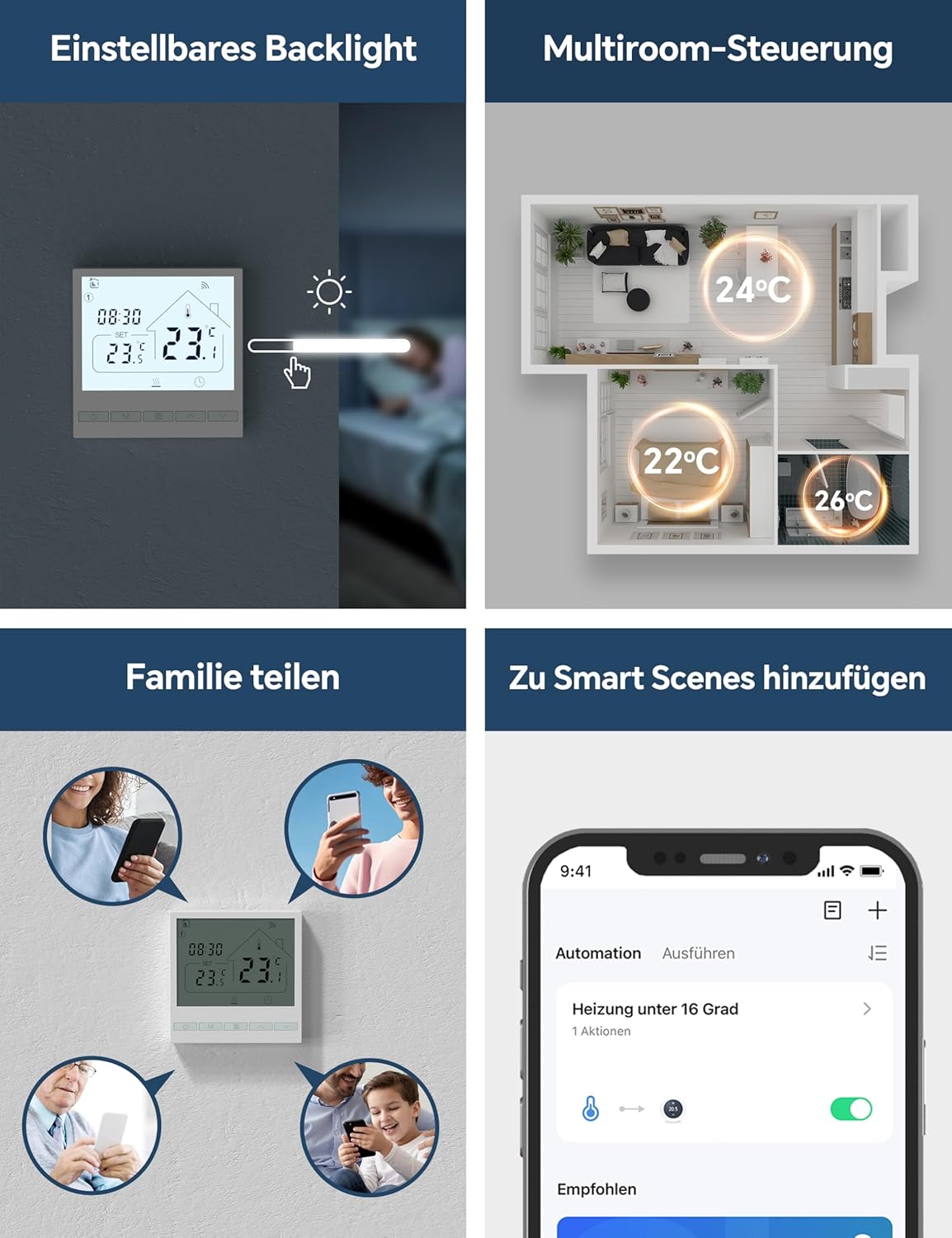 TOL47WIFI Heizungsthermostat, Gasheizkessel Thermostat 1Stk_WIFI