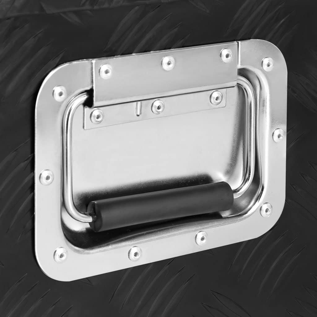 Aluminium-Aufbewahrungsbox (80 x 39 x 30 cm), 80 x 39 x 30 cm Schwarz