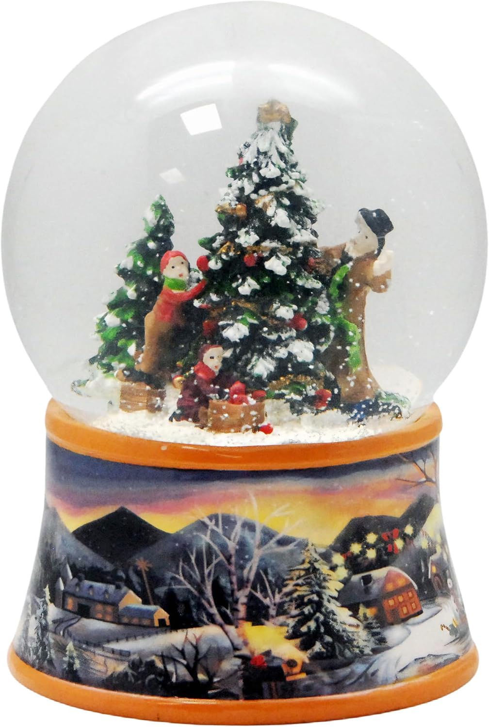Spieluhr Schneekugel "Schneelandschaft"