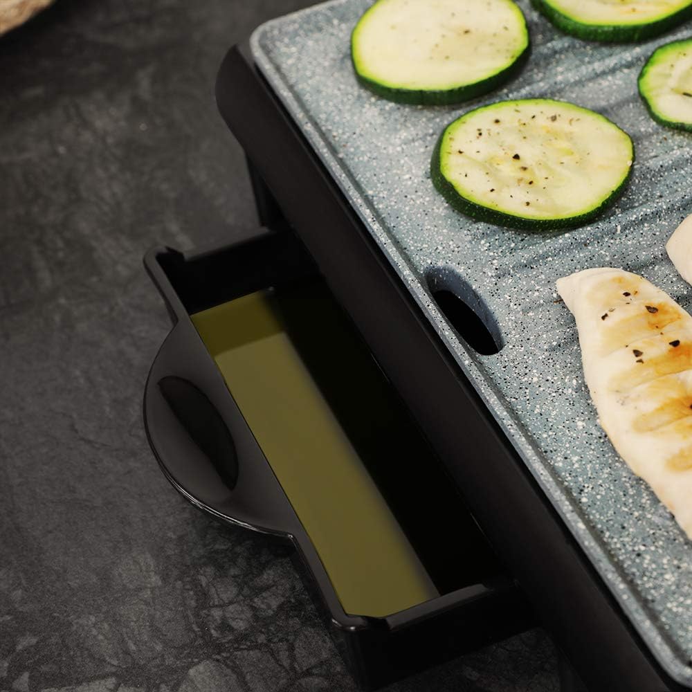 Elektrogrill Rock'nGrill 1500 mit Steinverkleidung, Inox ; 1500 W