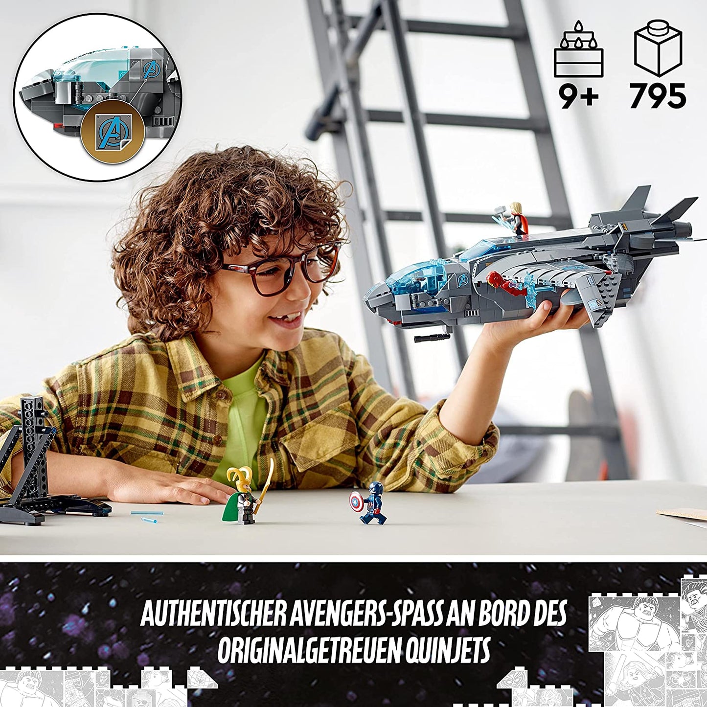 76248 Marvel Der Quinjet der Avengers, Konstruktionsspielzeug, Single