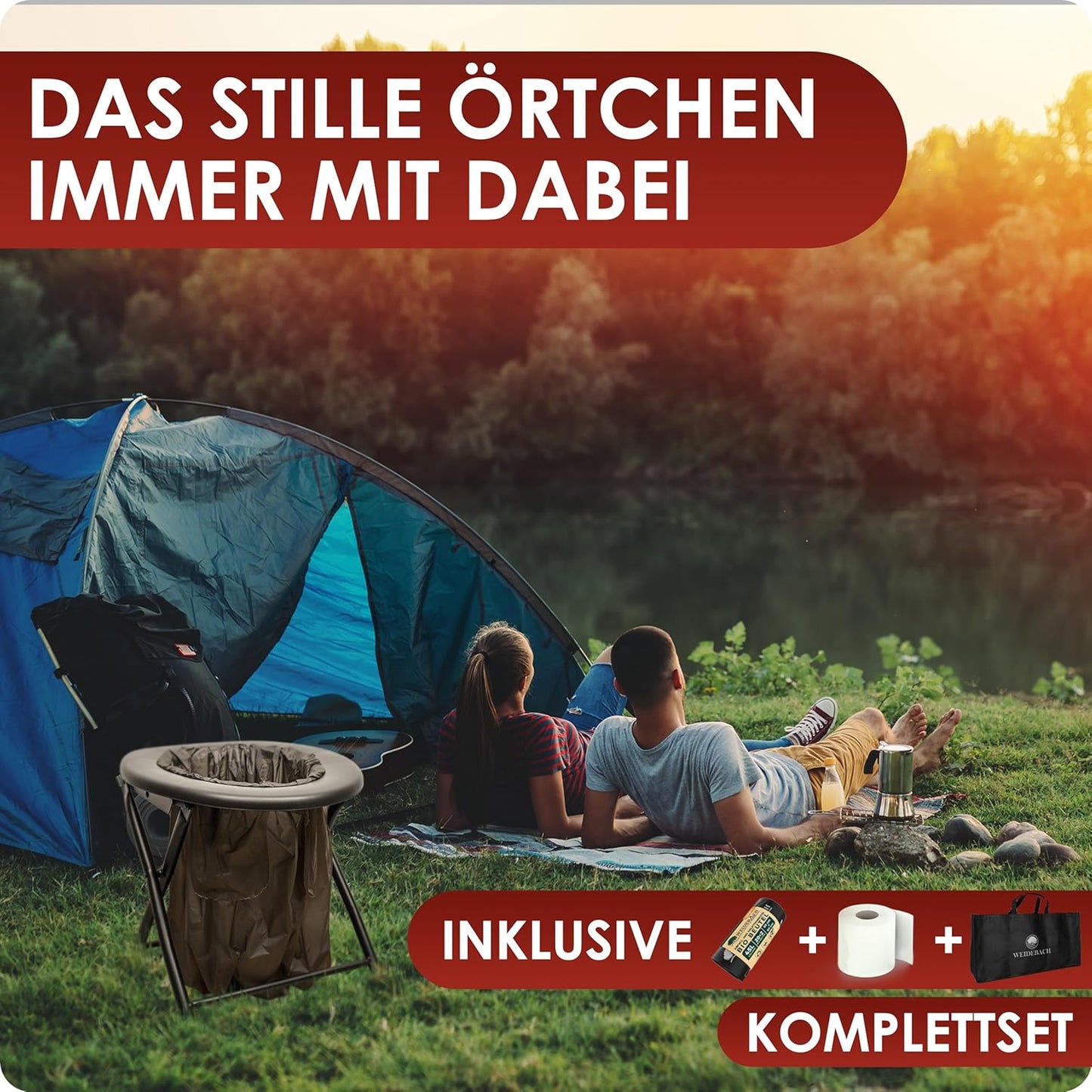 Faltbare Campingtoilette, 1 Piece