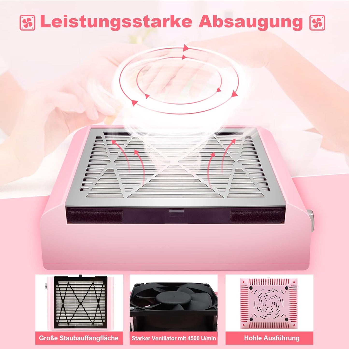 Nagelstaubsauger, rosa
