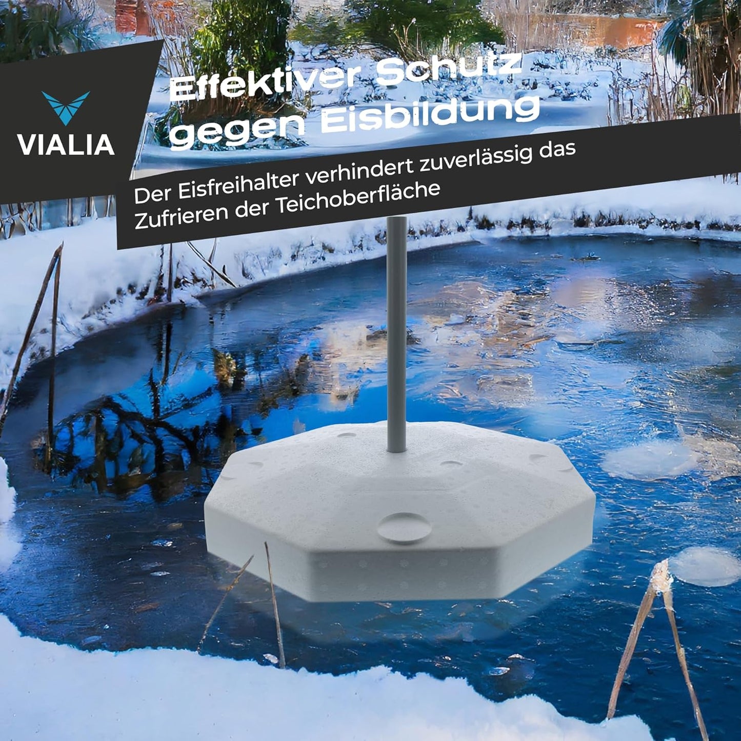 Eisfreihalter Teich-Komplettset mit Belüftungspumpe, Set mit CT-201 Pumpe