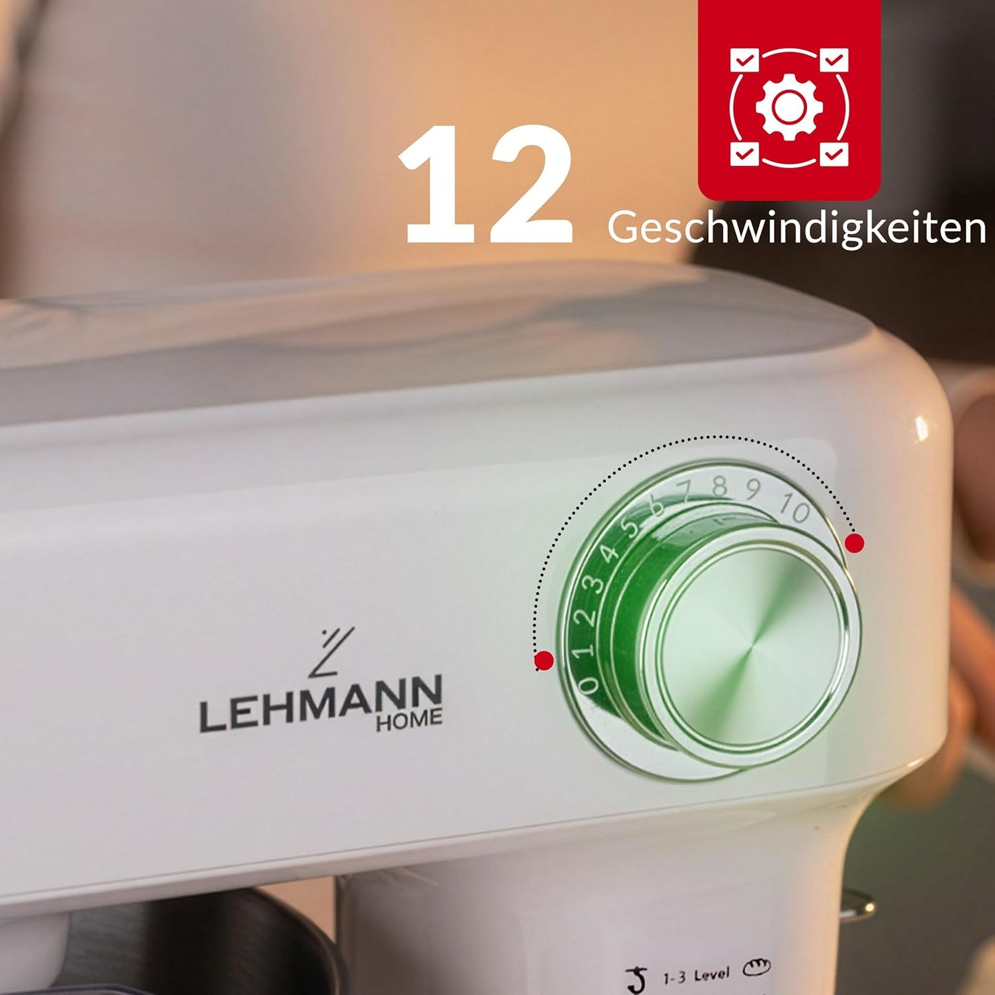 Küchenmaschine mit 12 Geschwindigkeiten, Beige