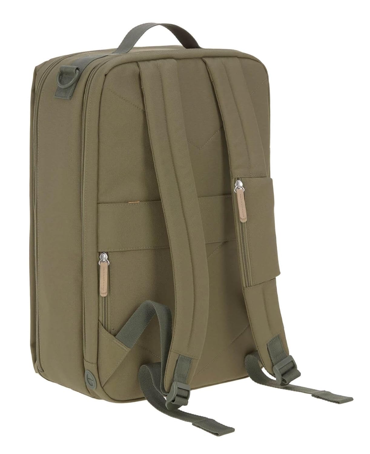 Wickelrucksack mit Wickelunterlage und Kinderwagenbefestigung, Olive