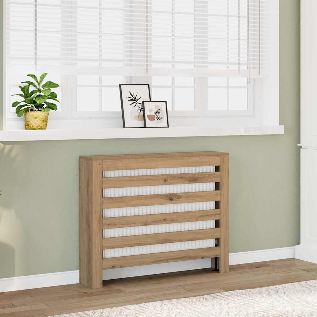 Heizkörperverkleidung Raina, 104 x 20 x 82 cm Handwerkliche Eiche