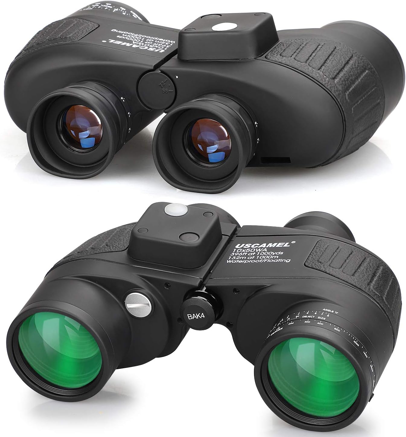10x50 HD Marine-Fernglas, Schwarz