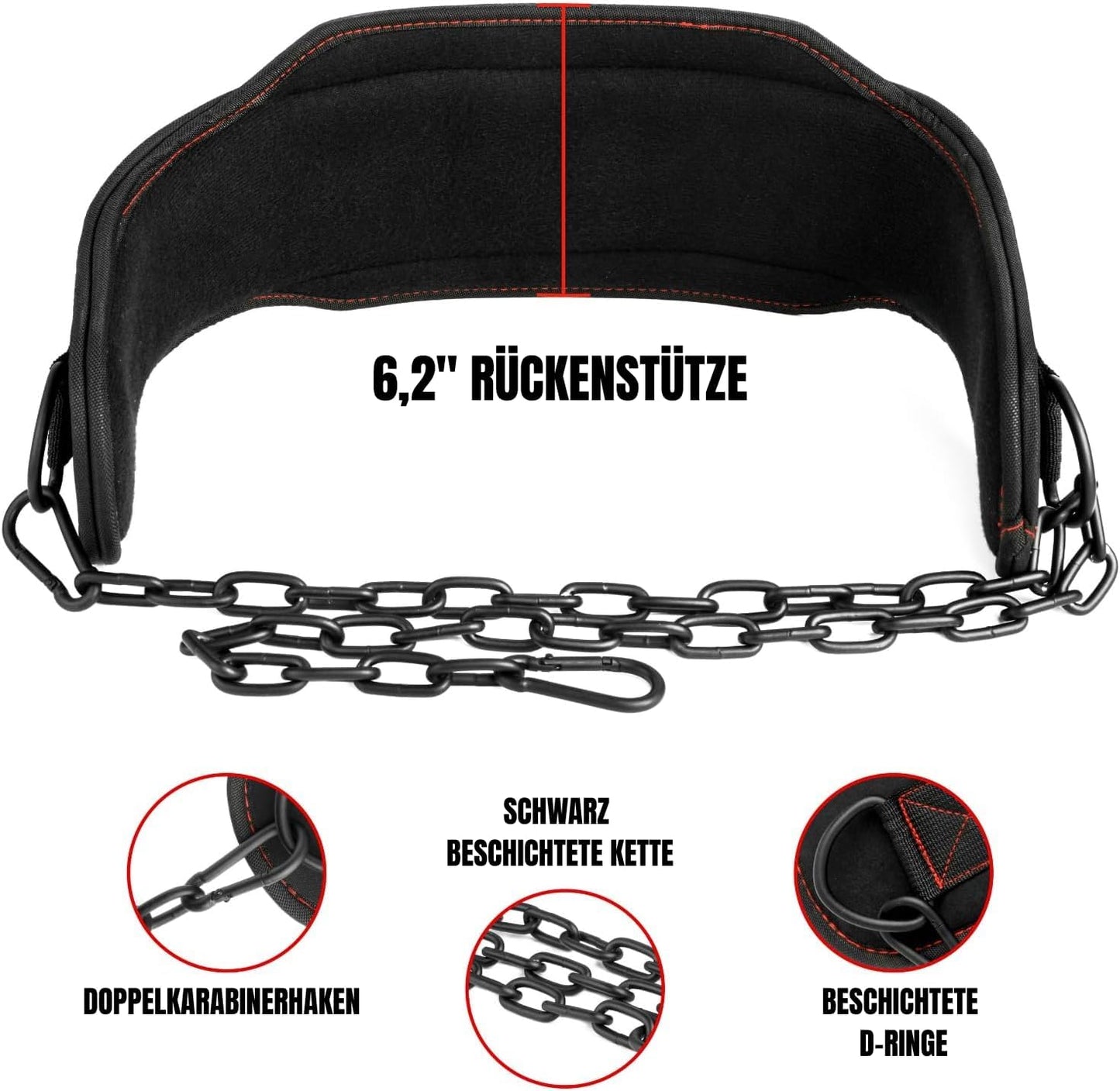Fitness Dip Gürtel, Schwarz