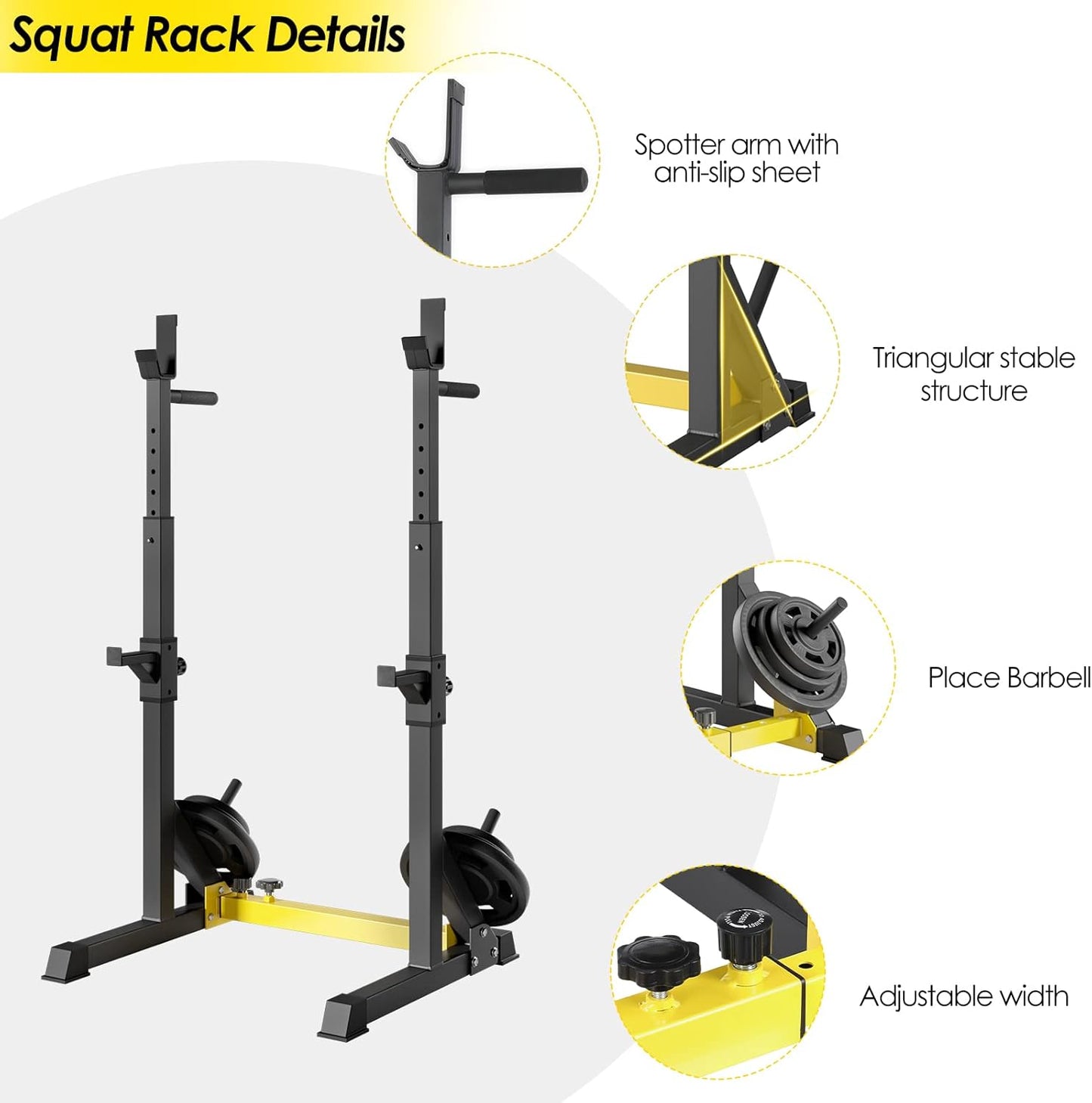 Höhenverstellbares Squat Rack für Zuhause (bis 250 kg)
