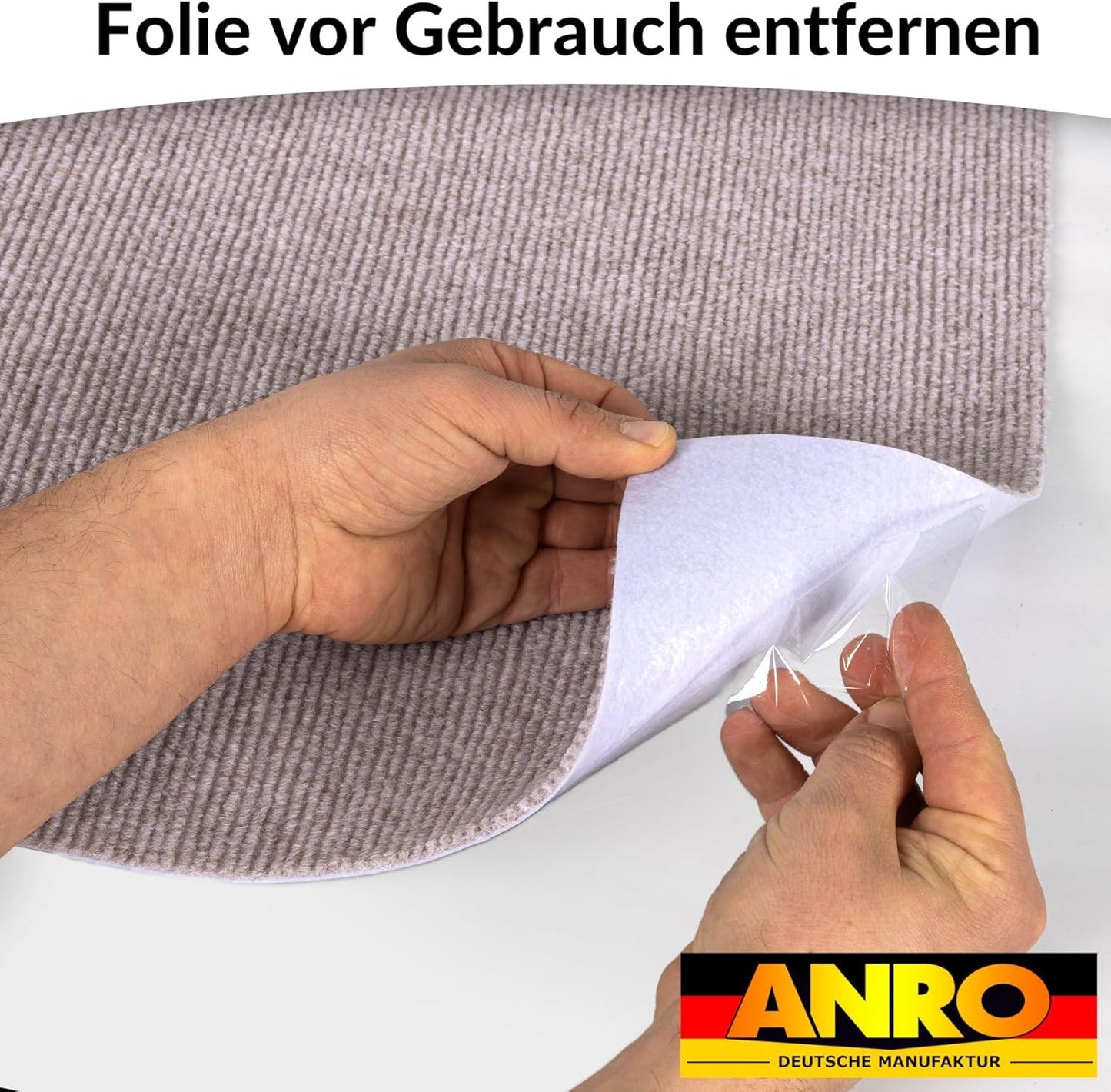 Runde Bodenschutzmatte für Bürostuhl, Rund 150 cm Beige
